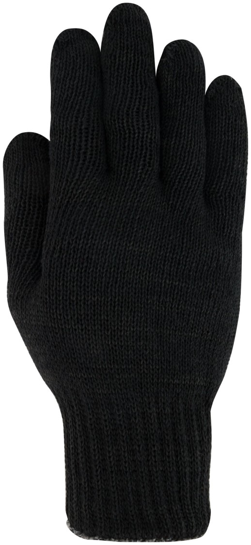 Перчатки вязаные утепленные, полушерстяные, двойной вязки (3 нити)