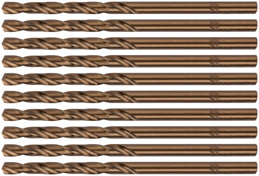 Сверла по металлу HSS с добавкой кобальта 5% Профи 3,0 мм (10 шт.)