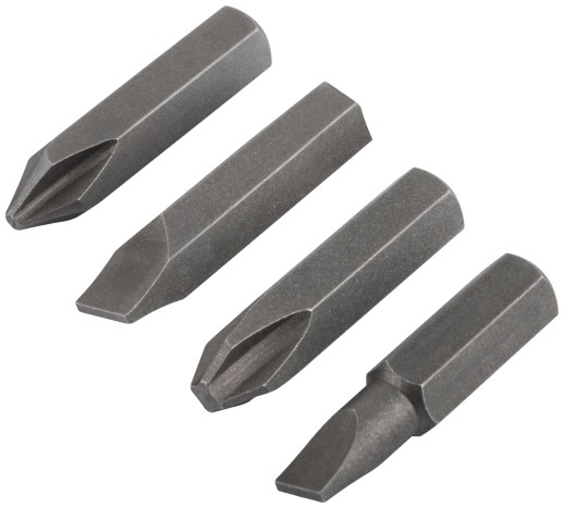 Биты для ударной отвертки CrV, набор 4 шт., 35 мм