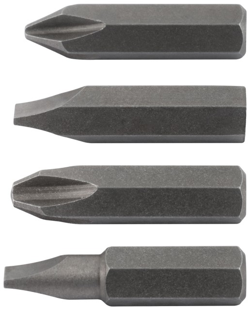 Биты для ударной отвертки CrV, набор 4 шт., 35 мм