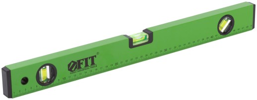 Уровень "Техно", 3 глазка, зеленый корпус, фрезерованная рабочая грань, шкала  500 мм