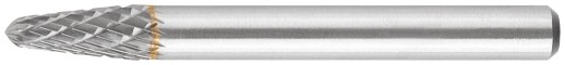 Шарошка карбидная, штифт 6 мм, тип "L", коническая закругленная 6х16х61 мм