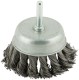 Корщетка чашечная, со шпилькой, стальная витая проволока 65 мм