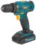 Дрель-Шуруповерт акк. 18,0 В; 0-400/1450 об/мин; 29,0 Нм; 2 (Li-Ion) 1,3 Ач; 1,5 ч.; рез. накл.; кейс