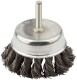 Корщетка чашечная, со шпилькой, стальная витая проволока 75 мм