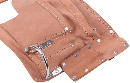 Пояс для инструмента двойной, кожа, 11 отделений, 2 петли для инструмента