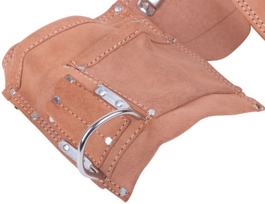 Пояс для инструмента двойной, кожа, 11 отделений, 2 петли для инструмента