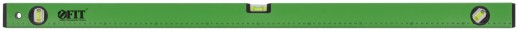 Уровень "Техно", 3 глазка, зеленый корпус, фрезерованная рабочая грань, шкала 1000 мм