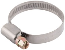 Хомут обжимной (нержавеющая сталь со сваркой) 25-40 мм