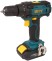 Дрель-Шуруповерт акк. 14,4 В; 0-450/1550 об/мин; 23,0 Нм; 1 (Li-Ion) 1,3 Ач; 1,5 ч.; рез. накл.; коробка