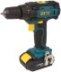 Дрель-Шуруповерт акк. 14,4 В; 0-450/1550 об/мин; 23,0 Нм; 1 (Li-Ion) 1,3 Ач; 1,5 ч.; рез. накл.; коробка