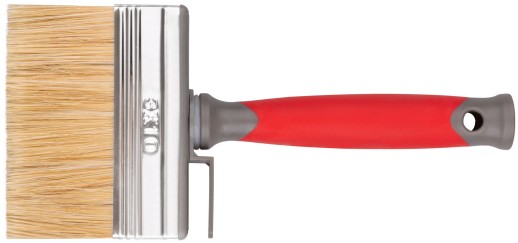 Макловица PRO, 70% ПБT/30% светлая натуральная щетина, нерж.обжим, 2-к ручка, 30 х 100 мм