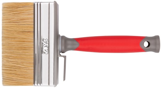 Макловица PRO, 70% ПБT/30% светлая натуральная щетина, нерж.обжим, 2-к ручка, 30 х 120 мм