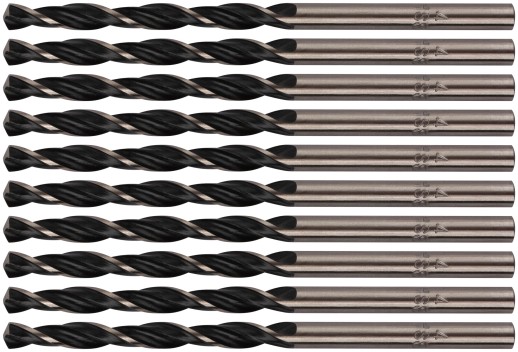 Сверла по металлу HSS черненые 4,0x75 мм (10 шт.)