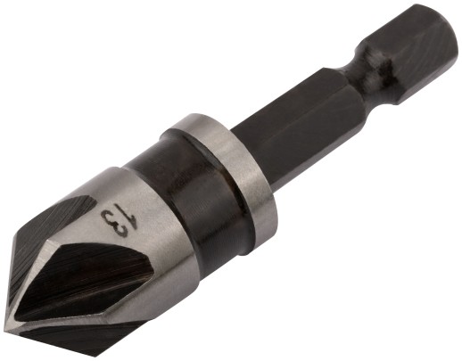 Зенкер конический, легированная сталь, хвостовик под биту, 13 мм