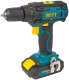 Дрель-Шуруповерт акк. 18,0 В; 0-450/1550 об/мин; 29,0 Нм; 2 (Li-Ion) 1,3 Ач; 1,5 ч.; рез. накл.; кейс