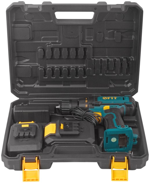 Дрель-Шуруповерт акк. 18,0 В; 0-450/1550 об/мин; 29,0 Нм; 2 (Li-Ion) 1,3 Ач; 1,5 ч.; рез. накл.; кейс