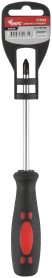 Отвертка "Стандарт", CrV сталь, прорезиненная черно-красная ручка 6х100 мм PH2