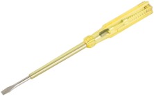 Отвертка индикаторная, желтая ручка 100 - 500 В, 190 мм