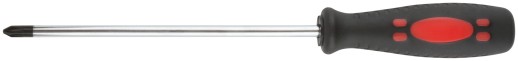 Отвертка "Стандарт", CrV сталь, прорезиненная черно-красная ручка 6х150 мм PH2