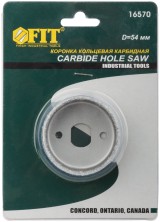 Коронка кольцевая по кафелю карбидная, глубина пропила 25 мм, 54 мм