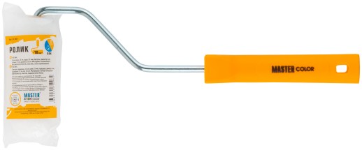 Ролик, ядро 35 мм, пенополиэстер, мелкопористый, ручка 27 см, желт., 100 мм