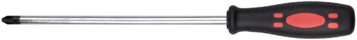 Отвертка "Стандарт", CrV сталь, прорезиненная черно-красная ручка 8х200 мм PH3