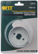 Коронка кольцевая по кафелю карбидная, глубина пропила 25 мм, 60 мм