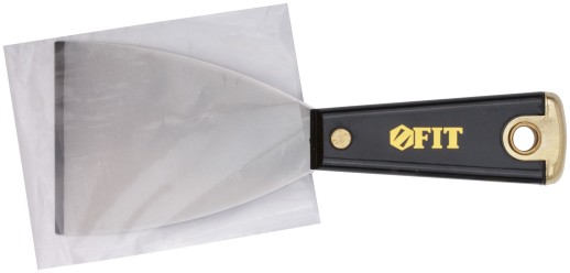 Шпатель для удаления ржавчины Профи, толщ. лезвия 1 мм, пластик.ручка с метал.бойком  3" (75 мм)