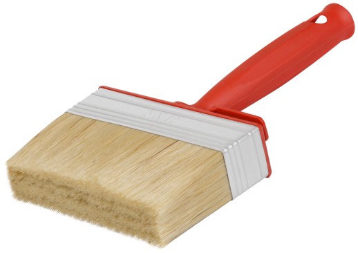 Макловица, 70%ПЭT/30% натур. щетина, нерж. обжим, красная пласт. ручка, 120 х 30 мм