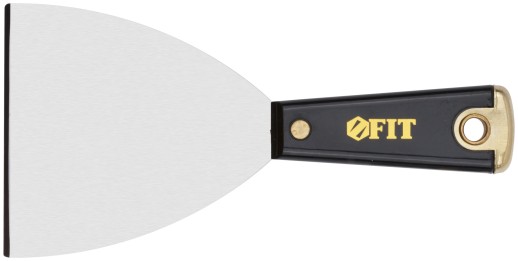 Шпатель для удаления ржавчины Профи, толщ. лезвия 1 мм, пластик.ручка с метал.бойком  4" (100 мм)