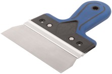 Шпатель фасадный Профи, нержавеющая сталь, прорезиненная ручка 150 мм
