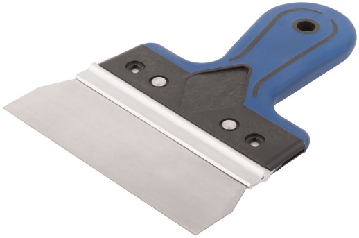 Шпатель фасадный Профи, нержавеющая сталь, прорезиненная ручка 150 мм