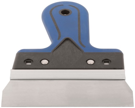 Шпатель фасадный Профи, нержавеющая сталь, прорезиненная ручка 150 мм