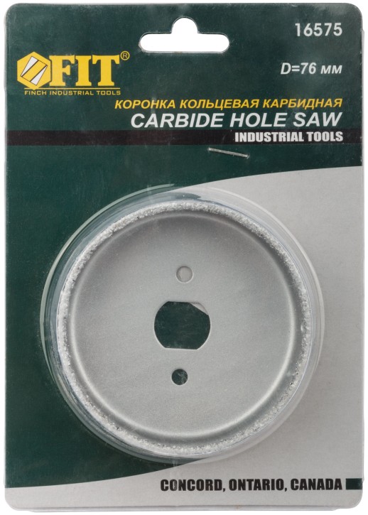 Коронка кольцевая по кафелю карбидная, глубина пропила 25 мм, 76 мм