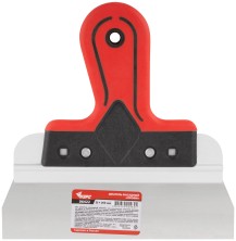 Шпатель фасадный Профи, нержавеющая сталь, прорезиненная ручка 200 мм