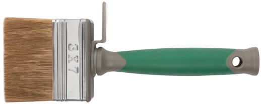 Макловица, 70% ПЭT/30% натуральная щетина, нерж. обжим, 2-К ручка, 70 х 30 мм