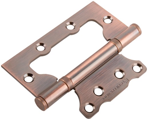 Петля дверная универсальная (без врезки) "PALLADIUM" 100 мм медь (2ВВ - 100 АС)