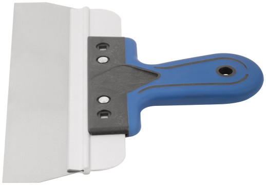 Шпатель фасадный Профи, нержавеющая сталь, прорезиненная ручка 250 мм