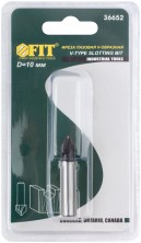 Фреза пазовая V-образная, DxHxL = 10 х 10 х 42 мм