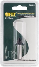 Фреза пазовая V-образная, DxHxL = 12 х 12 х 42 мм