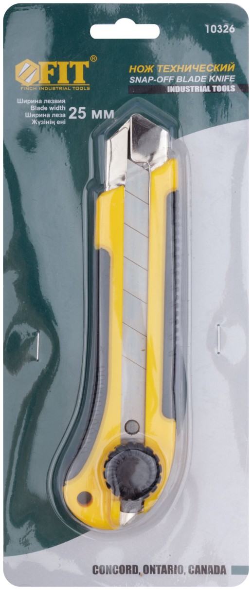 Нож технический 25 мм усиленный прорезиненный, вращ. прижим