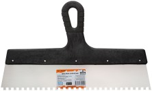 Шпатель зубчатый, 6х6 мм, нержавеющая сталь, пластиковая ручка, 350 мм