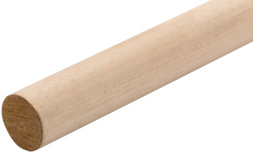 Черенок березовый для щеток, грабель, мётл, диам. 25 мм, L=1200 мм, первый сорт