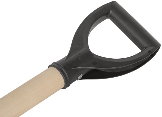 Лопата штыковая прямоугольная, "рельсовая сталь", с деревянным черенком и V-ручкой 210х385х1440 мм