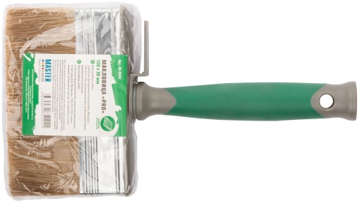 Макловица, 70% ПЭT/30% натуральная щетина, нерж. обжим, 2-К ручка, 120 х 30 мм