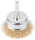 Щетка для дрели, тип "Чашка", латунированная витая проволока 0,3 мм, 50 мм, CUTOP Profi
