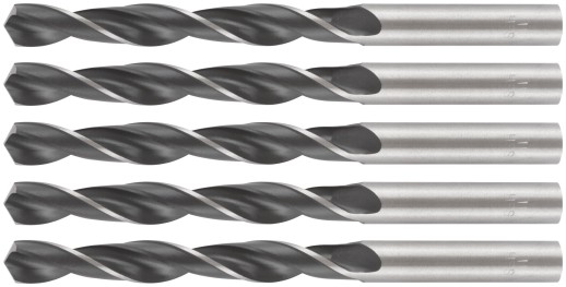 Сверла по металлу HSS черненые 11,0x142 мм (5 шт.)