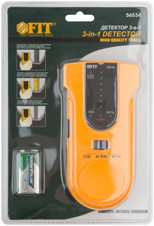 Детектор напряжения, деревянных и металлических балок (3 в 1) Профи